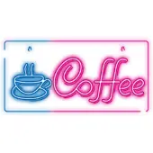 Forever Neon PLEXI LED COFFEE pink blue NNE11, Leichte Dekorationsfigur, Blau, Pink, Kunststoff, Universal, LED, USB