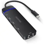 ESTUFF GLB235420, USB 3.2 Gen 1 (3.1 Gen 1) Type-C, 100 W, 100 Mbit/s, Schwarz, HDMI, Leistung