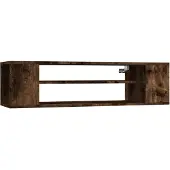 The Living Store TV-Wandschrank Räuchereiche 100x30x26,5 cm Holzwerkstoff