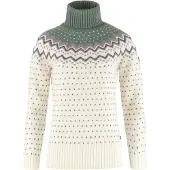 Fjällräven övik Knit Roller Neck W chalk white-patina green (113-614) M