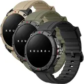 Kuura Grüne Smartwatch mit GPS, 2ATM wasserdicht, Herzfrequenz- & Schlafüberwachung, Bluetooth-Anrufe, Alexa Sprachsteuerung