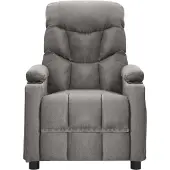 The Living Store Massagesessel Hellgrau Stoff
