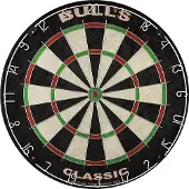 Bulls Klassische Sisal Dartscheibe, Offizielle Turniermaße, reflexionsfreier Zahlenring