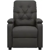 The Living Store Relaxsessel Dunkelgrau Stoff