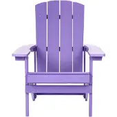 Beliani Gartenstuhl Purpur Kunstholz Breite Armlehnen Muskoka Adirondack Stil Terrasse Outdoor