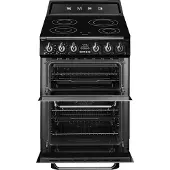 Smeg Victoria Tr62ibl2 60cm Erdgaskochherd Mit 2 Backöfen 4 Brennern Schwarz Schwarz One Size
