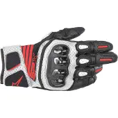 Alpinestars SP X Air Carbon V2 Schwarz Weiß Rot Fluo Handschuhe Größe S