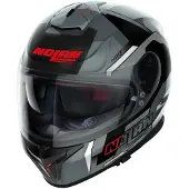Nolan N80-8 Wanted N-Com Helm, schwarz/grau/rot, XS (55)