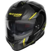 Nolan N80-8 Wanted N-Com Helm, schwarz/grau/gelb, XXS (54)