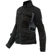 Dainese Desert Tex Damen Motorrad Textiljacke, schwarz/grau, 40