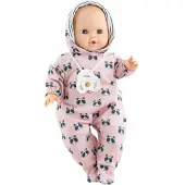 Paola Reina Babypuppe Sonia rosa Panda mit Sound und Schlafaugen 36cm