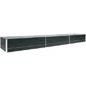 vidaXL Garten-Hochbeet Verzinkter Stahl 480x80x45 cm Anthrazit