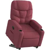 vidaXL Relaxsessel mit Aufstehhilfe Weinrot Stoff