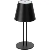LINDBY LED-Akkutischlampe Janea TWIN, schwarz, Metall