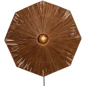 Good&Mojo Wandleuchte Panama, braun, Ø 65 cm, Stecker