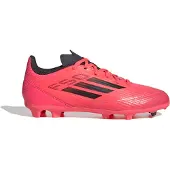 Adidas F50 League Firm/Multi-Ground Cleats Turbo Aurora Black Platinum Metallic (GS) - EU 30