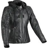 Difi Jolene 2 Damen Motorrad Lederjacke, schwarz, 6XL