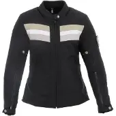 Helstons Corvette wasserdichte Damen Motorrad Textiljacke, schwarz/weiß, XL