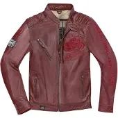 Black-Cafe London Istanbul Motorrad Lederjacke, rot, 54