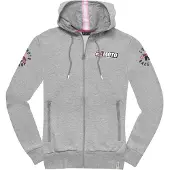 FC-Moto Effortless Damen Zip Hoodie, grau/pink, S