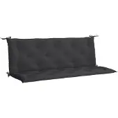 vidaXL Gartenbank-Auflage Schwarz 150x(50+50)x7 cm Oxford-Gewebe
