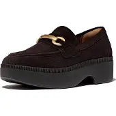 FitFlop F-Luma Chunky-Snaffle, Wildleder-Slipper mit Absatz, braun, Größe 42