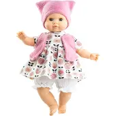 Paola Reina Puppe Babypuppe Manus Tona 36cm blaue Augen Vinyl