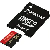 Transcend TS32GUSDHC10U1, 32 GB, MicroSDHC, Klasse 10, MLC, Schwarz, Rot