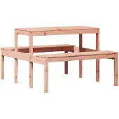 vidaXL Picknicktisch 110x134x75 cm Massivholz Douglasie