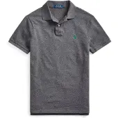 Ralph Lauren für Herren. 710795080008 Slim Fit Piqué-Poloshirt grau (M), Lässig, Baumwolle, Kurzarm