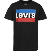 Levi's Kids T-Shirt KIDS "LVB SPORTSWEAR LOGO TEE", Jungen, Gr. 10/140, schwarz, Single Jersey, Obermaterial: 100% Baumwolle, bedruckt, Basic schmal hüftlang, Rundhals, Shirts T-Shirt, for BOYS