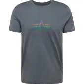 Alpha industries T-Shirt "Basic T-Shirt BL Rainbow Ref.", Herren, Gr. XXL, grau (grauschwarz), Obermaterial: 100% Baumwolle, Shirts T-Shirt