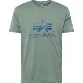 Alpha industries T-Shirt "Basic T-Shirt BL Rainbow Ref.", Herren, Gr. XL, grün (vintage grün), Obermaterial: 100% Baumwolle, Shirts T-Shirt