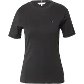 Tommy Hilfiger T-Shirt "SLIM CODY C-NK", Damen, Gr. XS (34), schwarz, Jersey, Obermaterial: 100% Baumwolle, unifarben, slim fit normal, Rundhals, abgesteppt, Shirts T-Shirt, Baumwolle, slim fit