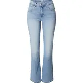Wrangler Bootcut-Jeans "DALLAS", Damen, Gr. 34, Länge 34, blau (southeast), Denim/Jeans, Obermaterial: 99% Baumwolle, 1% Elasthan, bootcut fit lang, Jeans Bootcut-Jeans
