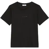 Marc O'Polo T-Shirt DENIM, Damen, Gr. XL, schwarz, Single Jersey, Obermaterial: 100% Baumwolle, Rundhals, Shirts T-Shirt