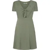 Pepe Jeans für Damen. PL953568 Nani Kleid grün (L), Lässig, Viskose, Kurzarm, Nachhaltig