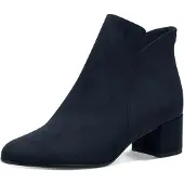 Tamaris Stiefelette Ankleboot, Stiefelette mit dekorativem Knopf, schmale Form