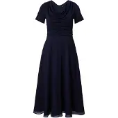 Vera Mont Cocktailkleid "Cocktailkleid im Glitzer-Look", Damen, Gr. 48, EURO, blau (patch dunkelblau, dunkelblau), 100% Polyester PES., Kleider Cocktailkleid