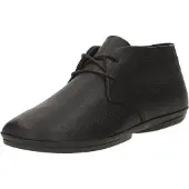 Camper für Damen. K400221-036 Right Nina Lederstiefeletten schwarz (36), Wohnung, 1 bis 3 cm, Schnürsenkel, Lässig