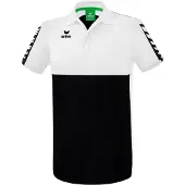 Erima Herren Poloshirt Six Wings 1112210 XXXL - Schwarz/Weiß - XXXL