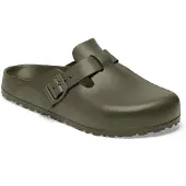 Birkenstock Boston Herren-Pantoletten in Grün – weite Passform