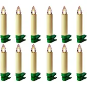 Krinner Lumix Superlight Flame Mini Ivory Weihnachtsbeleuchtung 12 Stücke