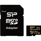 Silicon Power Microsdxc Hohe Ausdauer 64Gb V30 + Adapter