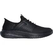 SKECHERS für Herren. 210828 Slipper RF Slade Zachary Hausschuhe schwarz (40), Stoff, Flach, Schnürung, Lässig