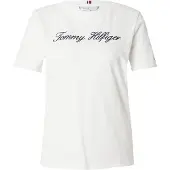 Tommy Hilfiger "NOS SCRIPT REGULAR C-NK SHORT SLEEVE" mit Rundhals und kontrastfarbener Stickerei, Regular Fit