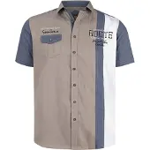 Jan Vanderstorm Kurzarmhemd "Kurzarmhemd BODVAR", Herren, Gr. 3XL, weit, braun (hellbraun), Obermaterial: 60% Polyester COOLMAX PES(Coolmax). 37% Baumwolle CO. 3% Elasthan EL., Hemden Kurzarmhemd