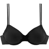LASCANA Bügel-Bikini-Top "Italy", Damen, Gr. 36, Cup B, schwarz, Microfaser, Polyamid, unifarben, Bikini-Oberteile Bügel-Bikini-Top, seitlich zu raffen