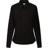 Seidensticker Hemdbluse "Schwarze Rose", Damen, Gr. XS (34), schwarz, 67% Viskose, 28% Polyester, 5% Elasthan, unifarben, regular fit, ohne Ausschnitt, Blusen Hemdbluse, 1/1 Kragen Uni