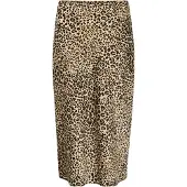 St. Tropez Midirock SAINT TROPEZ "Damen Rock ZackySZ", Damen, Gr. XXL, beige (creamy leopard), Obermaterial: 100% Polyester PES., Röcke Midirock